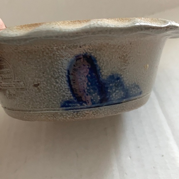 Rowe Pottery Works apple baker pottery bowl cobalt - Picture 2 of 10